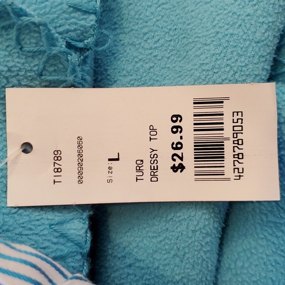 Vintage Entry Corset Style Vest Dressy Top. Size Large. Blue/White striped. - Picture 8 of 8